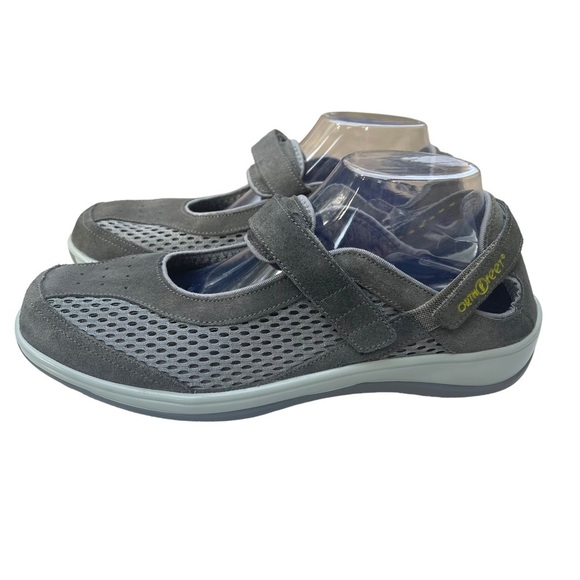 Ortho Feet Gray Suede Perforated Mary Jane Shoe Women's 11 - Picture 8 of 14